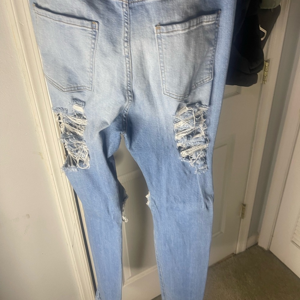 Aphrodite Skinny Blue Distressed Jeans